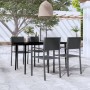 Juego de comedor para jardín 5 piezas negro de vidaXL, Conjuntos de jardín - Ref: Foro24-3099277, Precio: 324,82 €, Descuento: %