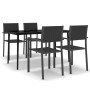 Juego de comedor para jardín 5 piezas negro de vidaXL, Conjuntos de jardín - Ref: Foro24-3099277, Precio: 324,82 €, Descuento: %