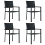 Juego de comedor para jardín 5 piezas negro de vidaXL, Conjuntos de jardín - Ref: Foro24-3099277, Precio: 324,82 €, Descuento: %