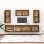 TV furniture 5 pieces solid honey brown pine wood by vidaXL, TV Furniture - Ref: Foro24-3100247, Price: 252,99 €, Discount: %