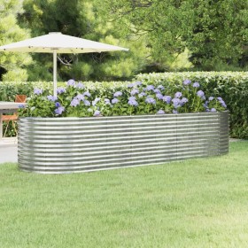 Jardinera arriate acero recubrimiento polvo plata 322x100x68 cm de vidaXL, Maceteros y jardineras - Ref: Foro24-319072, Preci...