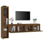 TV furniture 4 pieces solid honey brown pine wood by vidaXL, TV Furniture - Ref: Foro24-3100282, Price: 178,99 €, Discount: %