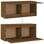 Muebles para TV 4 piezas madera maciza de pino marrón miel de vidaXL, Muebles TV - Ref: Foro24-3100282, Precio: 178,99 €, Des...