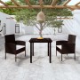 Juego de comedor para jardín 3 piezas negro de vidaXL, Conjuntos de jardín - Ref: Foro24-3099601, Precio: 194,54 €, Descuento: %