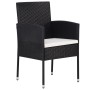 Juego de comedor para jardín 3 piezas negro de vidaXL, Conjuntos de jardín - Ref: Foro24-3099601, Precio: 194,54 €, Descuento: %