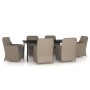 7-piece garden dining set with brown cushions by vidaXL, Garden sets - Ref: Foro24-3099551, Price: 1,00 €, Discount: %