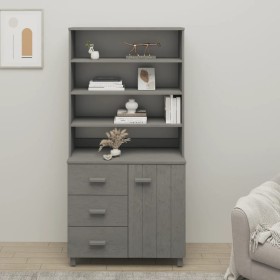 Aparador HAMAR madera de pino maciza gris claro de vidaXL, Aparadores - Ref: Foro24-3100925, Precio: 207,99 €, Descuento: %