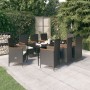 Juego de comedor de jardín 9 piezas con cojines negro de vidaXL, Conjuntos de jardín - Ref: Foro24-3099448, Precio: 1,00 €, D...