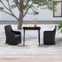 3-piece garden dining set with black cushions by vidaXL, Garden sets - Ref: Foro24-3099541, Price: 372,37 €, Discount: %