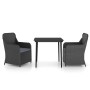 3-piece garden dining set with black cushions by vidaXL, Garden sets - Ref: Foro24-3099541, Price: 372,37 €, Discount: %