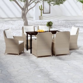 Brown 7-piece garden dining set by vidaXL, Garden sets - Ref: Foro24-3099556, Price: 1,00 €, Discount: %