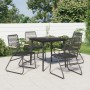 5-piece black PVC rattan garden dining set by vidaXL, Garden sets - Ref: Foro24-3099216, Price: 289,86 €, Discount: %