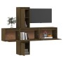 TV furniture 5 pieces solid honey brown pine wood by vidaXL, TV Furniture - Ref: Foro24-3100207, Price: 167,57 €, Discount: %