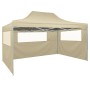 Folding tent with 3 cream walls 3x4.5 m by vidaXL, Tents and gazebos - Ref: Foro24-44972, Price: 178,28 €, Discount: %