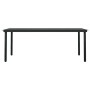 Garden dining table made of black steel and glass, measuring 200x100x74 cm. by vidaXL, Garden tables - Ref: Foro24-3100107, P...