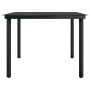 Garden dining table made of black steel and glass, measuring 200x100x74 cm. by vidaXL, Garden tables - Ref: Foro24-3100107, P...