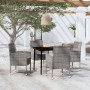 Juego de comedor de jardín 5 piezas gris antracita de vidaXL, Conjuntos de jardín - Ref: Foro24-3099626, Precio: 352,99 €, De...