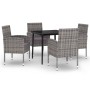 Juego de comedor de jardín 5 piezas gris antracita de vidaXL, Conjuntos de jardín - Ref: Foro24-3099626, Precio: 352,99 €, De...