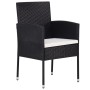 Juego de comedor para jardín 5 piezas negro de vidaXL, Conjuntos de jardín - Ref: Foro24-3099602, Precio: 314,04 €, Descuento: %