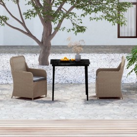 Juego de comedor de jardín 3 piezas con cojines marrón de vidaXL, Conjuntos de jardín - Ref: Foro24-3099547, Precio: 344,99 €...