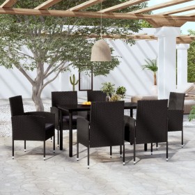 Garden dining set 7 pieces black by vidaXL, Garden sets - Ref: Foro24-3099616, Price: 461,99 €, Discount: %