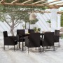 Juego de comedor para jardín 7 piezas negro de vidaXL, Conjuntos de jardín - Ref: Foro24-3099616, Precio: 462,61 €, Descuento: %