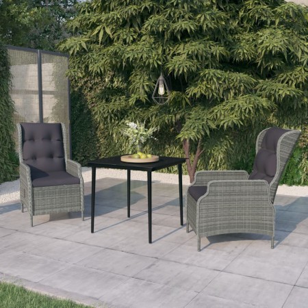 Light gray 3-piece garden dining set by vidaXL, Garden sets - Ref: Foro24-3099661, Price: 552,45 €, Discount: %