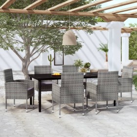 Juego de comedor de jardín 7 piezas gris antracita de vidaXL, Conjuntos de jardín - Ref: Foro24-3099611, Precio: 571,99 €, De...