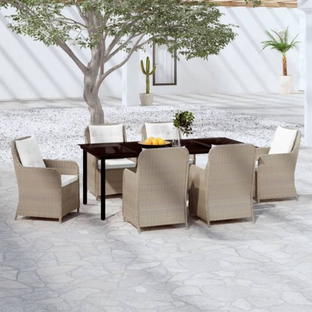 Brown 7-piece garden dining set by vidaXL, Garden sets - Ref: Foro24-3099557, Price: 1,00 €, Discount: %