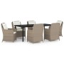 Brown 7-piece garden dining set by vidaXL, Garden sets - Ref: Foro24-3099557, Price: 1,00 €, Discount: %