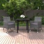 Garden dining set 3 pieces and synthetic rattan and glass cushions by vidaXL, Garden sets - Ref: Foro24-3099691, Price: 189,2...