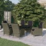 Brown 7-piece garden dining set by vidaXL, Garden sets - Ref: Foro24-3099671, Price: 1,00 €, Discount: %