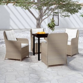 Juego de comedor de jardín 5 piezas con cojines marrón de vidaXL, Conjuntos de jardín - Ref: Foro24-3099554, Precio: 667,99 €...