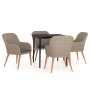 5-piece garden dining set with brown cushions by vidaXL, Garden sets - Ref: Foro24-3099524, Price: 546,33 €, Discount: %