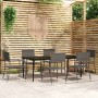 Juego de comedor para jardín 7 piezas gris de vidaXL, Conjuntos de jardín - Ref: Foro24-3099599, Precio: 481,18 €, Descuento: %