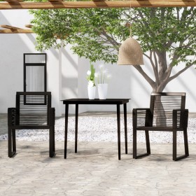 Juego de comedor para jardín 3 piezas negro de vidaXL, Conjuntos de jardín - Ref: Foro24-3099155, Precio: 266,99 €, Descuento: %