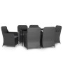 7-piece garden dining set with black cushions by vidaXL, Garden sets - Ref: Foro24-3099544, Price: 954,67 €, Discount: %