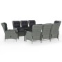 Garden dining set 9 pieces light gray by vidaXL, Garden sets - Ref: Foro24-3099648, Price: 2,00 €, Discount: %