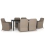 7-piece garden dining set with brown cushions by vidaXL, Garden sets - Ref: Foro24-3099539, Price: 1,00 €, Discount: %