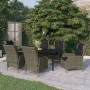 Brown 7-piece garden dining set by vidaXL, Garden sets - Ref: Foro24-3099653, Price: 1,00 €, Discount: %