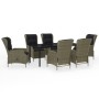 Brown 7-piece garden dining set by vidaXL, Garden sets - Ref: Foro24-3099653, Price: 1,00 €, Discount: %