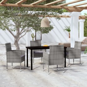 Juego de comedor de jardín 5 piezas gris antracita de vidaXL, Conjuntos de jardín - Ref: Foro24-3099609, Precio: 376,41 €, De...