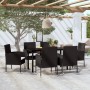 7-piece black garden dining set by vidaXL, Garden sets - Ref: Foro24-3099604, Price: 402,99 €, Discount: %