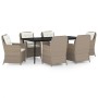 Brown 7-piece garden dining set by vidaXL, Garden sets - Ref: Foro24-3099569, Price: 1,00 €, Discount: %