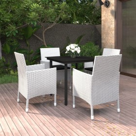 Garten-Essgruppe 5-teilig und Kissen aus synthetischem Rattan und Glas von vidaXL, Gartensets - Ref: Foro24-3099698, Preis: 3...