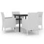 Set comedor de jardín 5 pzas y cojines ratán sintético y vidrio de vidaXL, Conjuntos de jardín - Ref: Foro24-3099698, Precio:...