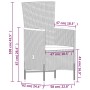 9-piece garden dining set with gray cushions by vidaXL, Garden sets - Ref: Foro24-3099464, Price: 1,00 €, Discount: %