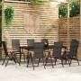 9-piece black garden dining set by vidaXL, Garden sets - Ref: Foro24-3099124, Price: 800,15 €, Discount: %