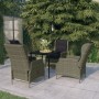 Garten Esstischgarnitur 5 Stück mit braunen Polstern von vidaXL, Gartensets - Ref: Foro24-3099668, Preis: 1,00 €, Rabatt: %