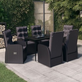 7-piece garden dining set with black cushions by vidaXL, Garden sets - Ref: Foro24-3099494, Price: 1,00 €, Discount: %